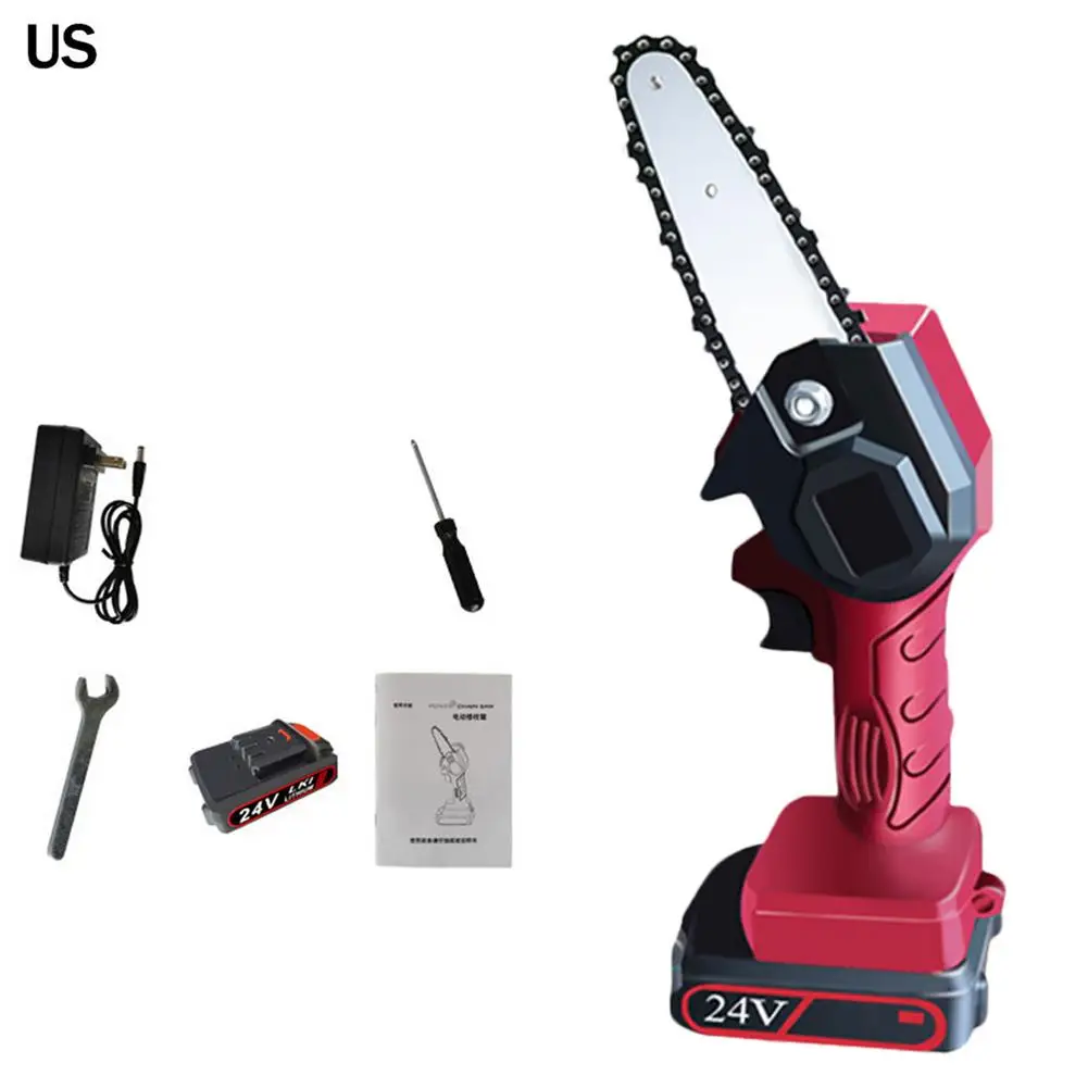 Mini Electric Chainsaw Cordless Handheld Pruning Saw Portable 24V Lithium Battery Wood Cutter Home Garden Logging Power Tool
Mini Electric Chainsaw Cordless Handheld Pruning Saw Portable 24V Lithium Battery Wood Cutter Home Garden Logging Power Tool