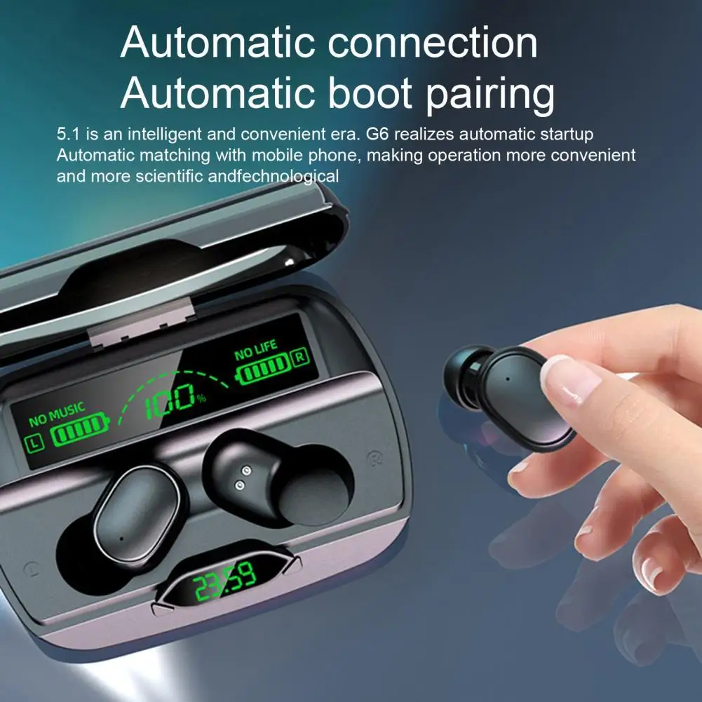 G6 Bluetooth 5.0 Automatic Pairing Earphone HD Phone Call Noise Reduction Headphone In-ear Stable Connection Earbuds for Phone
G6 Bluetooth 5.0 Automatic Pairing Earphone HD Phone Call Noise Reduction Headphone In-ear Stable Connection Earbuds for Phone