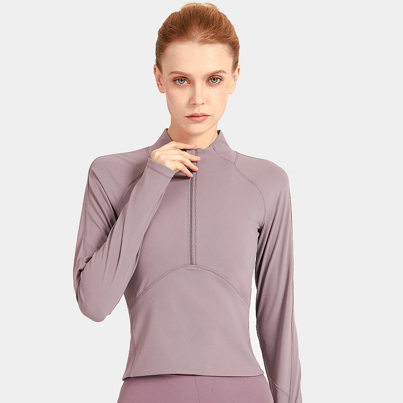 Salleaffo Zipper Slim Thin Autumn Long Sleeve Yoga Shirts for Women Black Purple White Pink Fitness Workout Jogging Yoga Coat
Salleaffo Zipper Slim Thin Autumn Long Sleeve Yoga Shirts for Women Black Purple White Pink Fitness Workout Jogging Yoga Coat