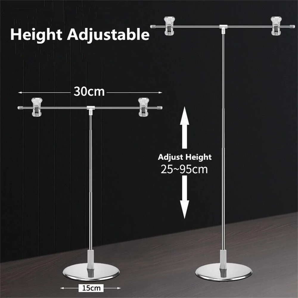 Adjustable Height Stainless Steel Pop Shelf Desk Table Top Advertising Poster Banner Hanging Clip Sign Holder Display Stand
Adjustable Height Stainless Steel Pop Shelf Desk Table Top Advertising Poster Banner Hanging Clip Sign Holder Display Stand