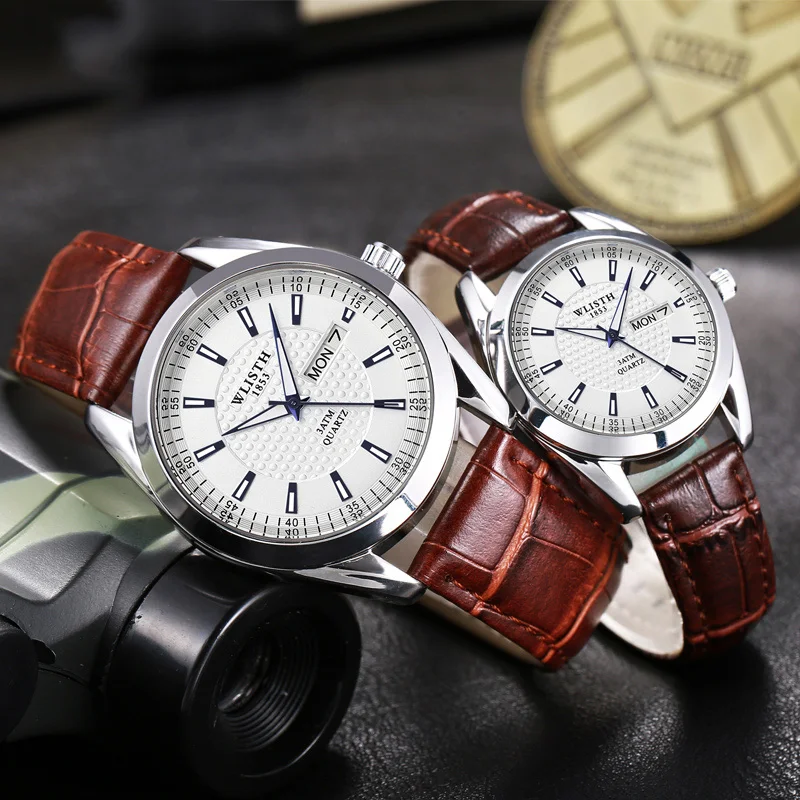WLISTH Couple Watches Breathable Leather Band Fashion Waterproof Men Women Quartz Wristwatch Sets Lovers Gift Couples Pair Watch
WLISTH Couple Watches Breathable Leather Band Fashion Waterproof Men Women Quartz Wristwatch Sets Lovers Gift Couples Pair Watch