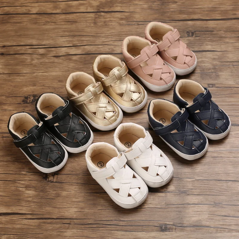 Pink/Black/Gold Summer Baby Hollow Soft Rubber Sole Prewalker 6-12 Months Baby White Casual Sandals for Newborn
Pink/Black/Gold Summer Baby Hollow Soft Rubber Sole Prewalker 6-12 Months Baby White Casual Sandals for Newborn