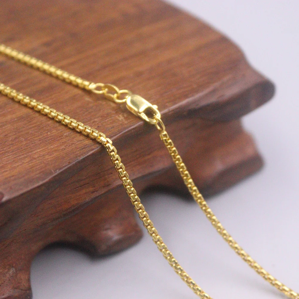 Real 18K Yellow Gold 1.8mm Square Rolo Link Chain Necklace 18inch Length Stamp Au750
Real 18K Yellow Gold 1.8mm Square Rolo Link Chain Necklace 18inch Length Stamp Au750