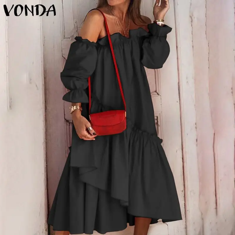 VONDA 2022 Y2K Spring Bohemian Dress Women Long Sleeve Asymmetrical Street Midi Sundress Femme Pleated Party Vestidos Oversized
VONDA 2022 Y2K Spring Bohemian Dress Women Long Sleeve Asymmetrical Street Midi Sundress Femme Pleated Party Vestidos Oversized