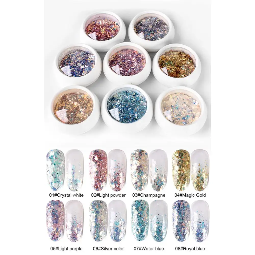 Anmas Rucci 8 Color Mix Nail Flakes Sequins Aluminum Irregular Flakes Nail Colorful Flakes Manicure Nail Art Decoration
Anmas Rucci 8 Color Mix Nail Flakes Sequins Aluminum Irregular Flakes Nail Colorful Flakes Manicure Nail Art Decoration
