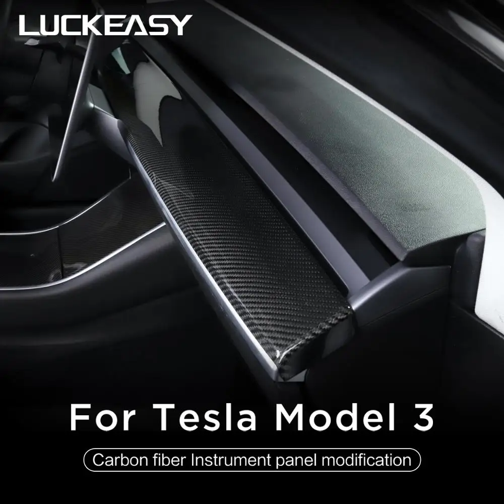 Фото LUCKEASY для Tesla Model 3 Y 2017 2020 аксессуары салона автомобиля центральный - купить