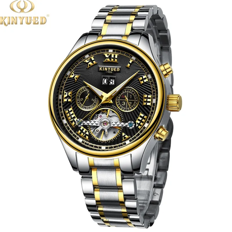 KINYUED Watch Mens Tourbillon Automatic Mechanical Wristwatch Brand Luxury Military Business Waterproof Watch Relogio Masculino
KINYUED Watch Mens Tourbillon Automatic Mechanical Wristwatch Brand Luxury Military Business Waterproof Watch Relogio Masculino