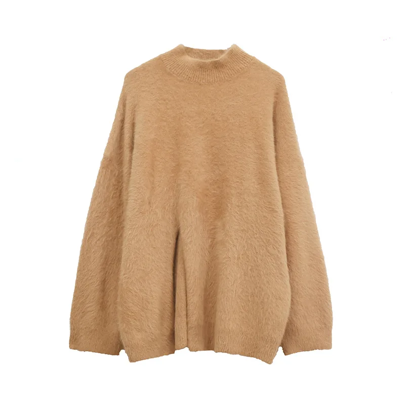 2020 Auutmn Winter Women Sweater Pullovers Fashion Half High Nevk Female Kintted Chic Soild Color Warm Split Loose Korean Style
2020 Auutmn Winter Women Sweater Pullovers Fashion Half High Nevk Female Kintted Chic Soild Color Warm Split Loose Korean Style