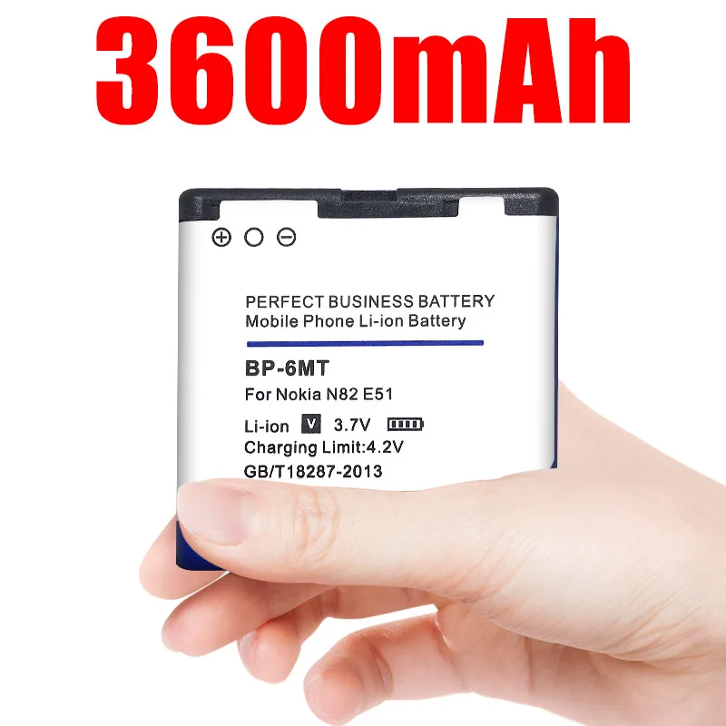 BP-6MT BP6MT / BP 6MT 3600mAh Запасной аккумулятор для смартфона Nokia 6720C N81 N82 6720 E51 E51i |