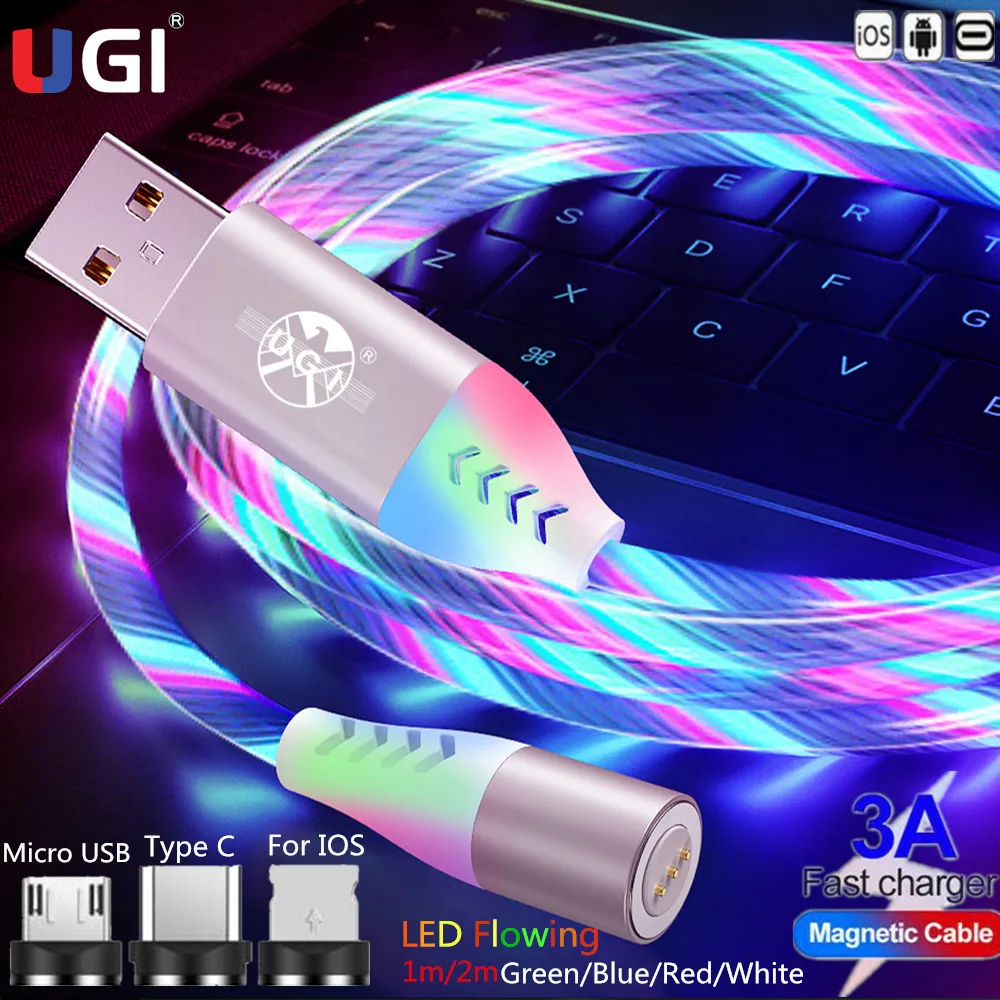 UGI 3in1 Magnetic Fast Charging Cable High Speed For Type C Micro USB Cable For IOS For Samsung Galaxy S8 S9 For Android Phones
UGI 3in1 Magnetic Fast Charging Cable High Speed For Type C Micro USB Cable For IOS For Samsung Galaxy S8 S9 For Android Phones