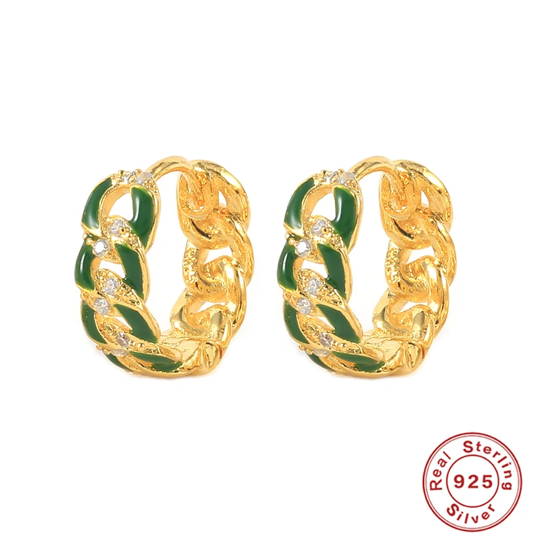 ROXI Enamel Chain Round Hoop Earrings For Women Teens 925 Sterling Silver Drop Oil Circle Earrings Huggie Earrings Fine Jewelry
ROXI Enamel Chain Round Hoop Earrings For Women Teens 925 Sterling Silver Drop Oil Circle Earrings Huggie Earrings Fine Jewelry
