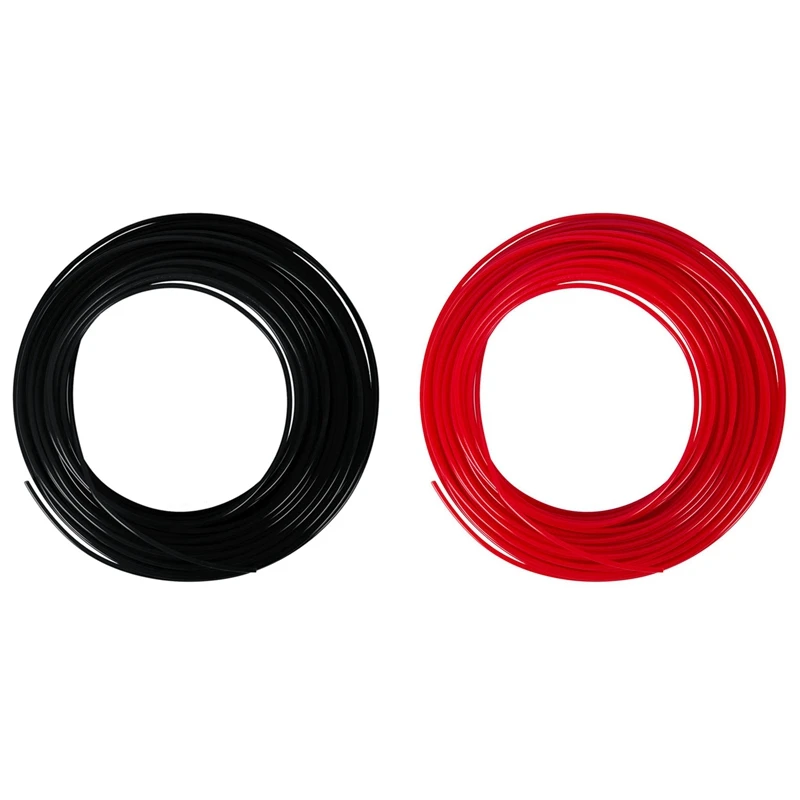 

2 шт., нить для 3D-принтера 1,75 мм PLA 10 м (черный PLA) и (красный PLA)