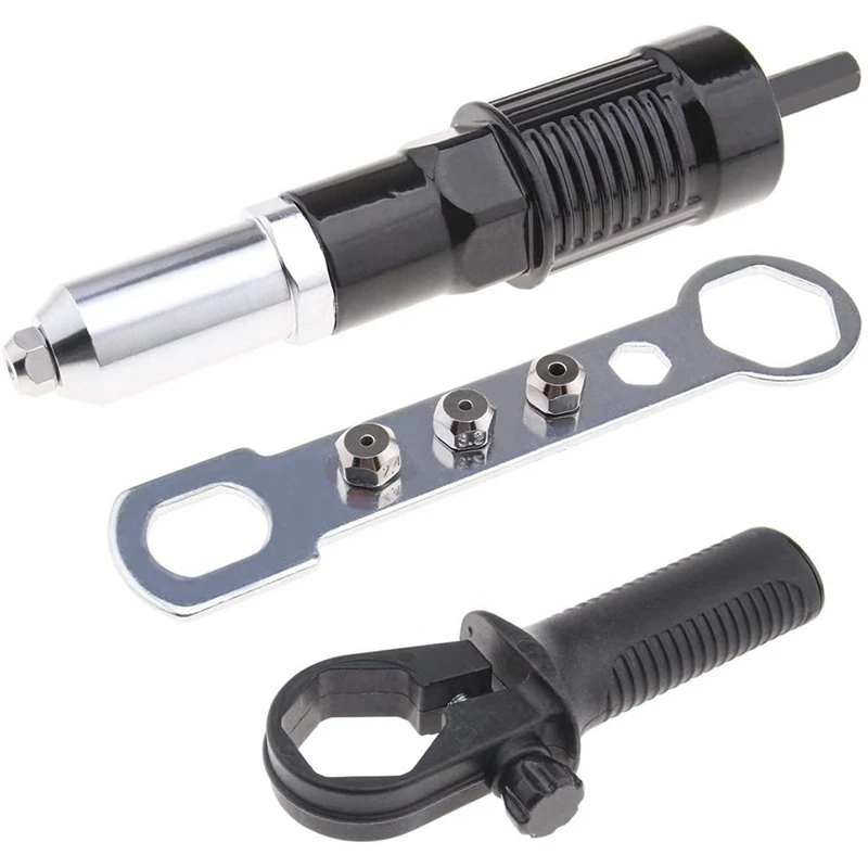 Electric Rivet Conversion Connector Adapter Riveted Joint Riveter Insert Attachment with Non-Slip Handle Wrench Kit
Electric Rivet Conversion Connector Adapter Riveted Joint Riveter Insert Attachment with Non-Slip Handle Wrench Kit