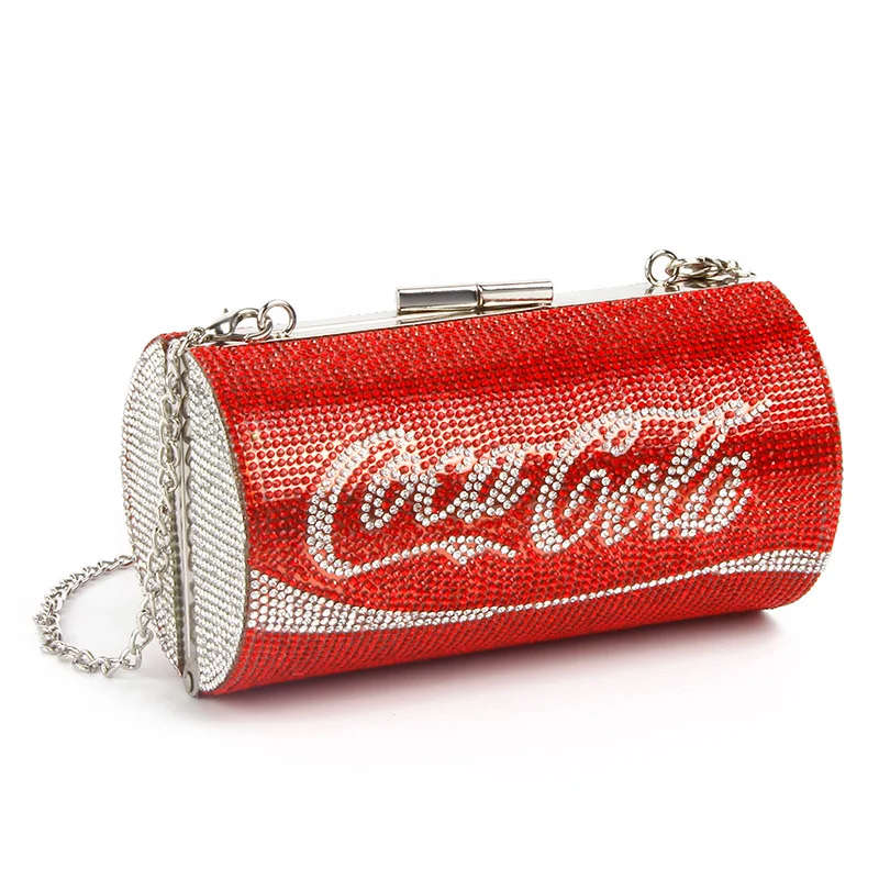 Coke Can Shape Designer Evening Bag Women's Mini Clutch Luxury Chain Shoulder Bags Crossbody Bag Party Diamonds red Purse FTB330
Coke Can Shape Designer Evening Bag Women's Mini Clutch Luxury Chain Shoulder Bags Crossbody Bag Party Diamonds red Purse FTB330