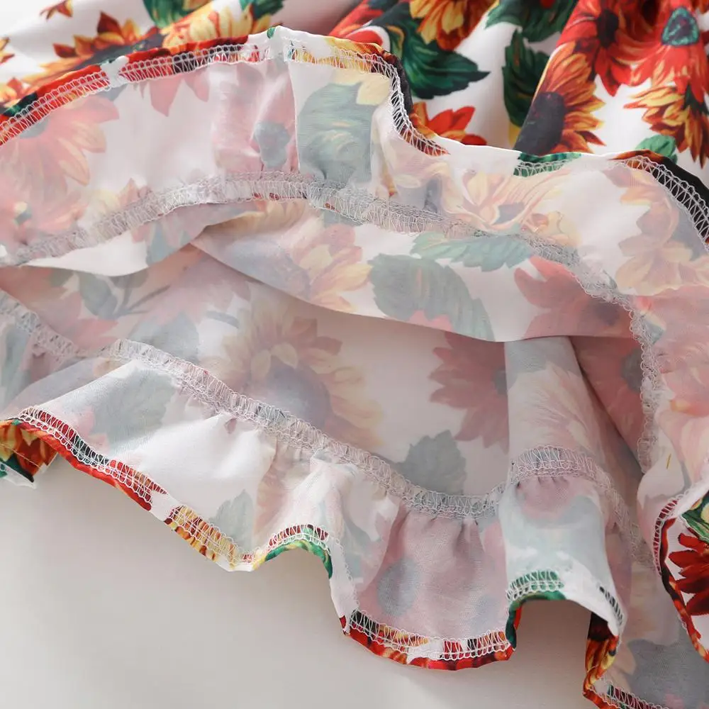 Girls Summer Sleeveless Dress Sunflower Flower Pattern Baby And Toddler Halter Skirt 
Girls Summer Sleeveless Dress Sunflower Flower Pattern Baby And Toddler Halter Skirt