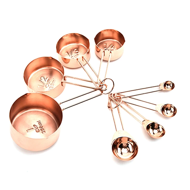 8PCS Stainless Steel Measuring Spoons Set Rose Gold Measuring Cups Kitchen Accessories Baking Tea Coffee Spoon Measuring Tool
8PCS Stainless Steel Measuring Spoons Set Rose Gold Measuring Cups Kitchen Accessories Baking Tea Coffee Spoon Measuring Tool