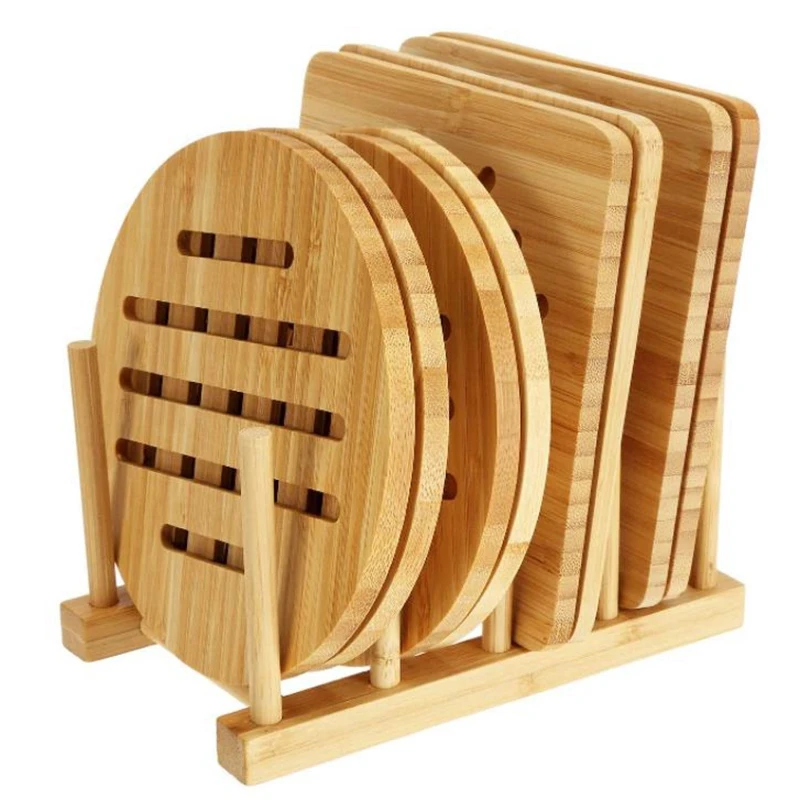Bamboo Trivets with Dish Rack,Bamboo Hot Pads Trivet,Heat-Proof Mat for Storage Racks for Hot Dishes,Pot,Bowl,Teapot,Etc
Bamboo Trivets with Dish Rack,Bamboo Hot Pads Trivet,Heat-Proof Mat for Storage Racks for Hot Dishes,Pot,Bowl,Teapot,Etc