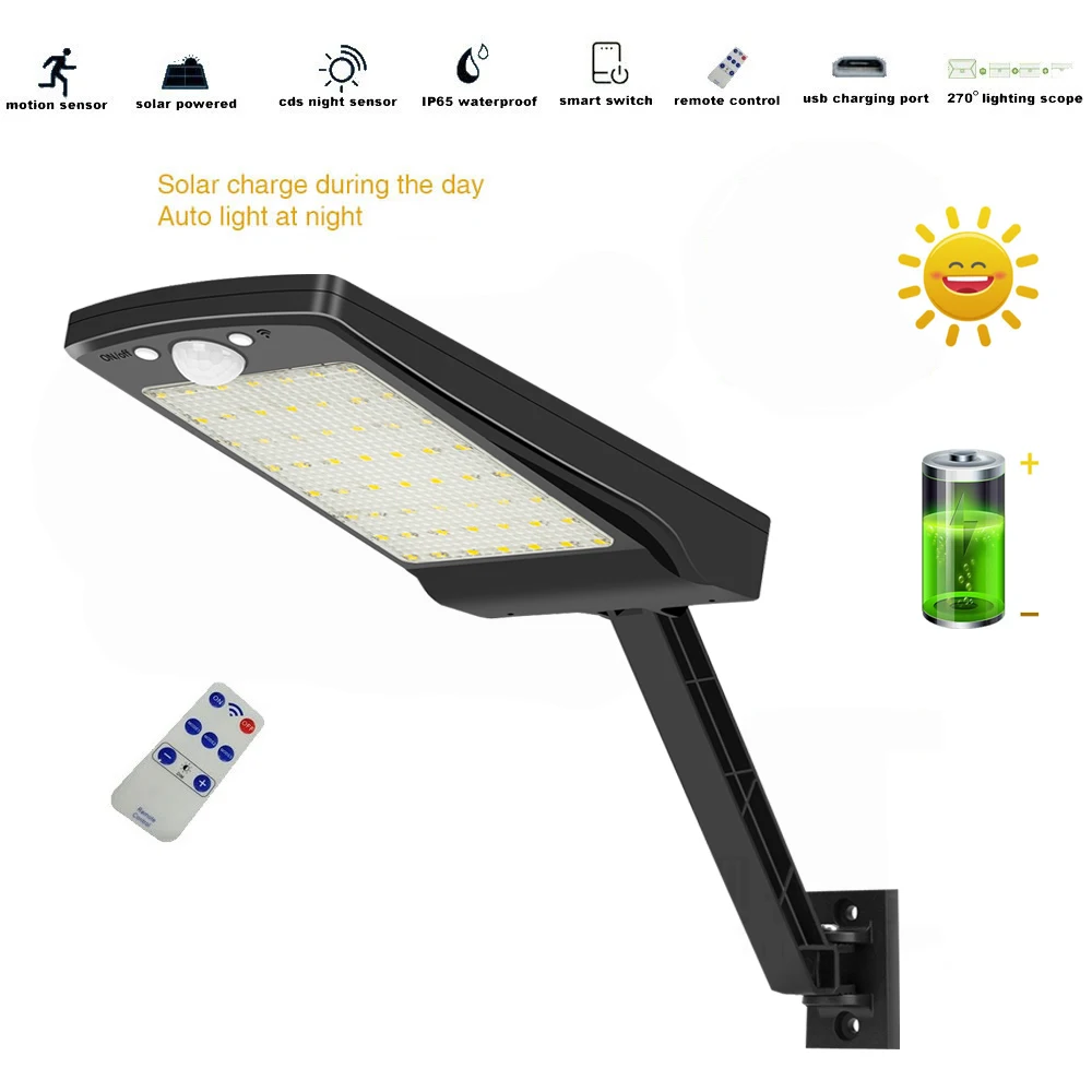 KDL Led-Solar-Garden-Wall-Lamp 56 Led PIR Motion Sensor Powered Street Remote control Garden Outdoor Waterproof Wall IP65
KDL Led-Solar-Garden-Wall-Lamp 56 Led PIR Motion Sensor Powered Street Remote control Garden Outdoor Waterproof Wall IP65