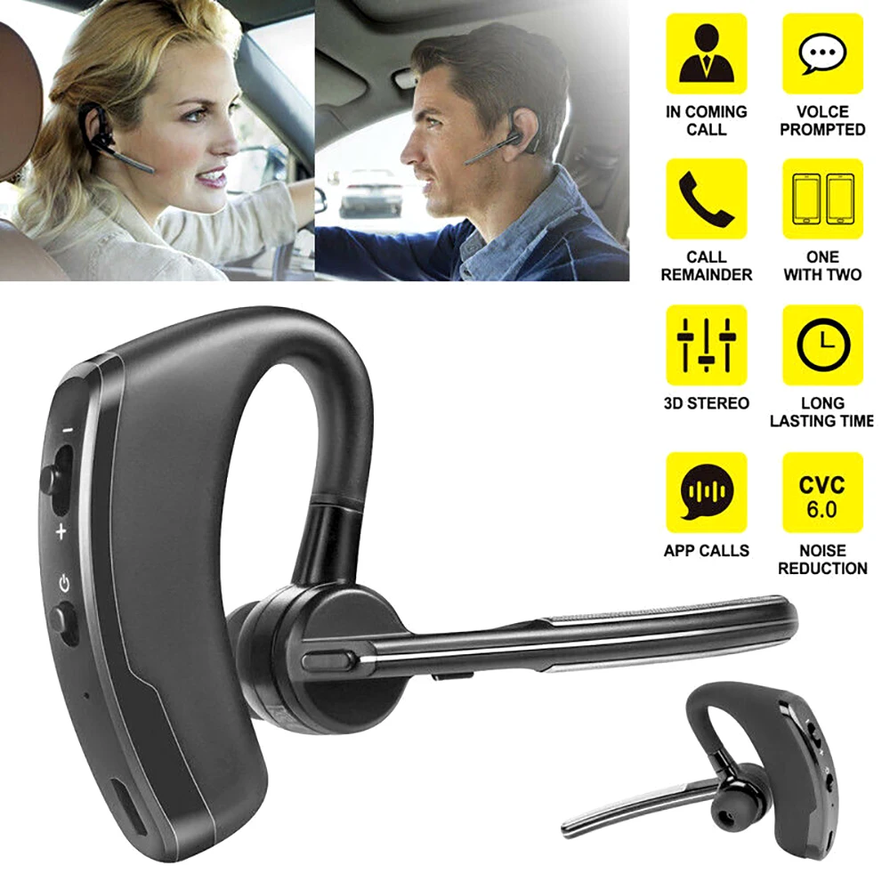 Bluetooth 4.1 Беспроводная Bluetooth-гарнитура, наушники для бизнеса с длительным временем работы в режиме ожидания, наушники для вождения
Bluetooth 4.1 Беспроводная Bluetooth-гарнитура, наушники для бизнеса с длительным временем работы в режиме ожидания, наушники для вождения