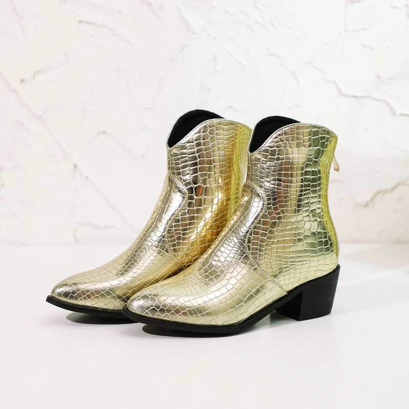 Women ankle boots plus size 22-26.5 cm length winter plush warm pointed toe short booties Crocodile pattern 7 COLORS
Women ankle boots plus size 22-26.5 cm length winter plush warm pointed toe short booties Crocodile pattern 7 COLORS