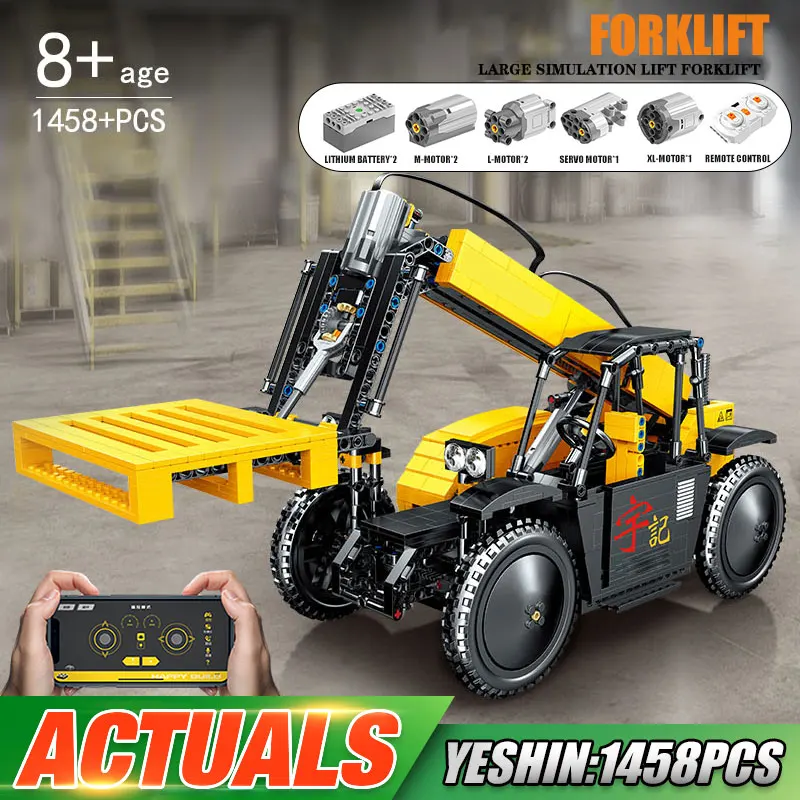 Yeshin YC22008 High-Tech Car Toys The RC Motorized Simulation Lift Forklift Assembly Building Blocks Bricks Kids Christmas Gift
Yeshin YC22008 High-Tech Car Toys The RC Motorized Simulation Lift Forklift Assembly Building Blocks Bricks Kids Christmas Gift