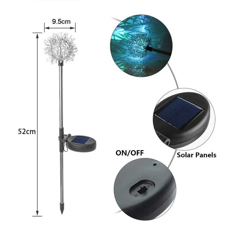 LED Solar Light Outdoor Dandelion Lights String Lamp Courtyard IP65 Waterproof Solar Light Fairy Lamps Garden Decoration
LED Solar Light Outdoor Dandelion Lights String Lamp Courtyard IP65 Waterproof Solar Light Fairy Lamps Garden Decoration