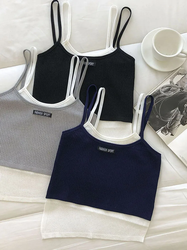 Heliar Spaghetti Strap Tank Tops Ribbed Summer Women Tube Top 2021 Fake 2 Pcs Sexy Camis Female Slim Knit Top Cropped Tops Women
Heliar Spaghetti Strap Tank Tops Ribbed Summer Women Tube Top 2021 Fake 2 Pcs Sexy Camis Female Slim Knit Top Cropped Tops Women
