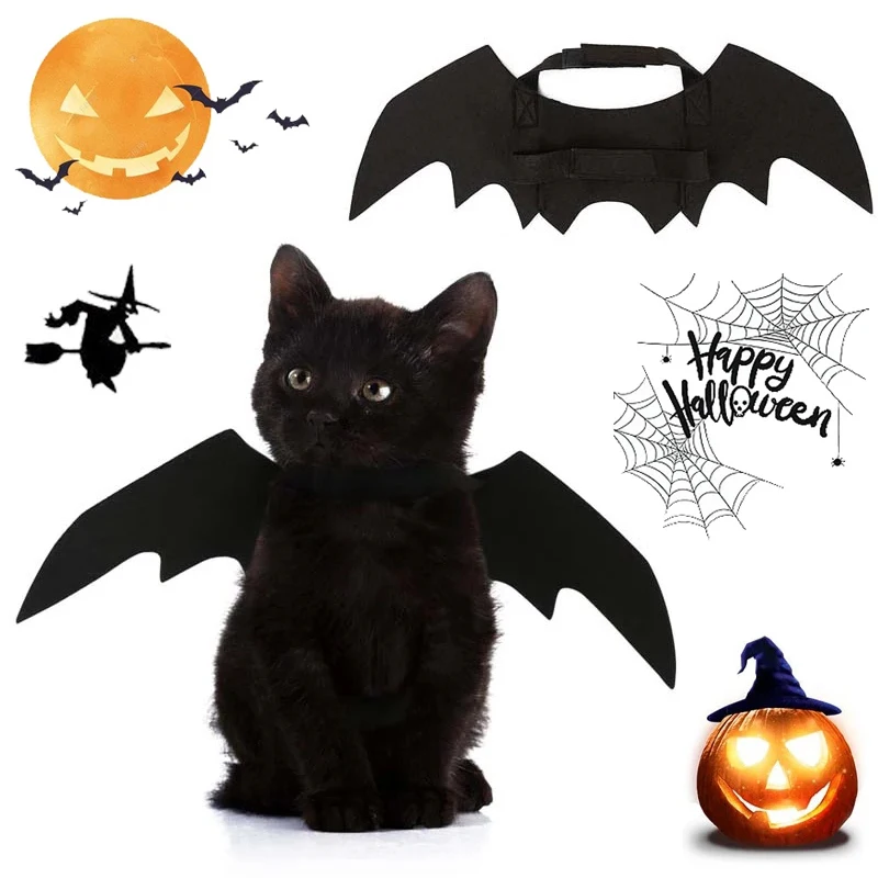 New Halloween Pet Dog Cat Bat Wing Cosplay Fancy Dress Costume Outfit Wings Party Supplies Photo Props Headwear 2022
New Halloween Pet Dog Cat Bat Wing Cosplay Fancy Dress Costume Outfit Wings Party Supplies Photo Props Headwear 2022