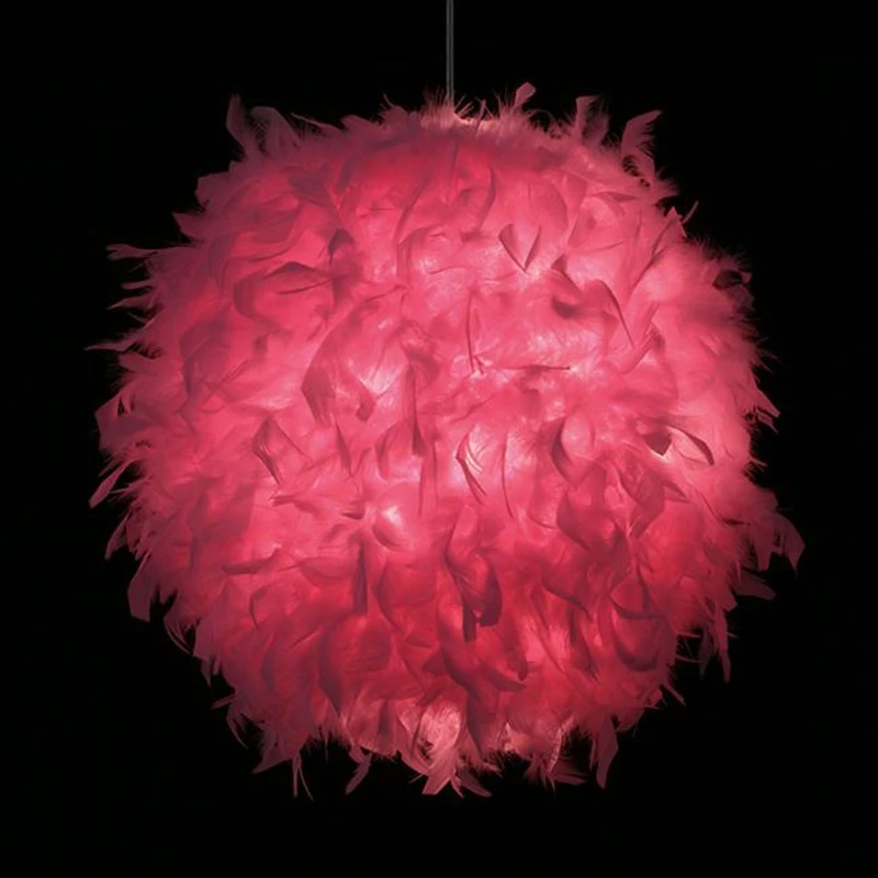 Modern Pendant Light Romantic Ball Shape Feather Hanging Lamp Lamparas Lustre 
Modern Pendant Light Romantic Ball Shape Feather Hanging Lamp Lamparas Lustre