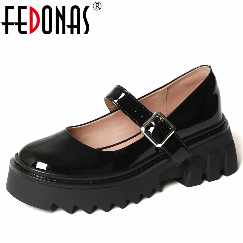 FEDONAS Mary Janes Platforms Women Pumps Spring Summer Lovely Concise Retro Genuine Leather Thick Heels Buckle Shoes Woman 2022
FEDONAS Mary Janes Platforms Women Pumps Spring Summer Lovely Concise Retro Genuine Leather Thick Heels Buckle Shoes Woman 2022