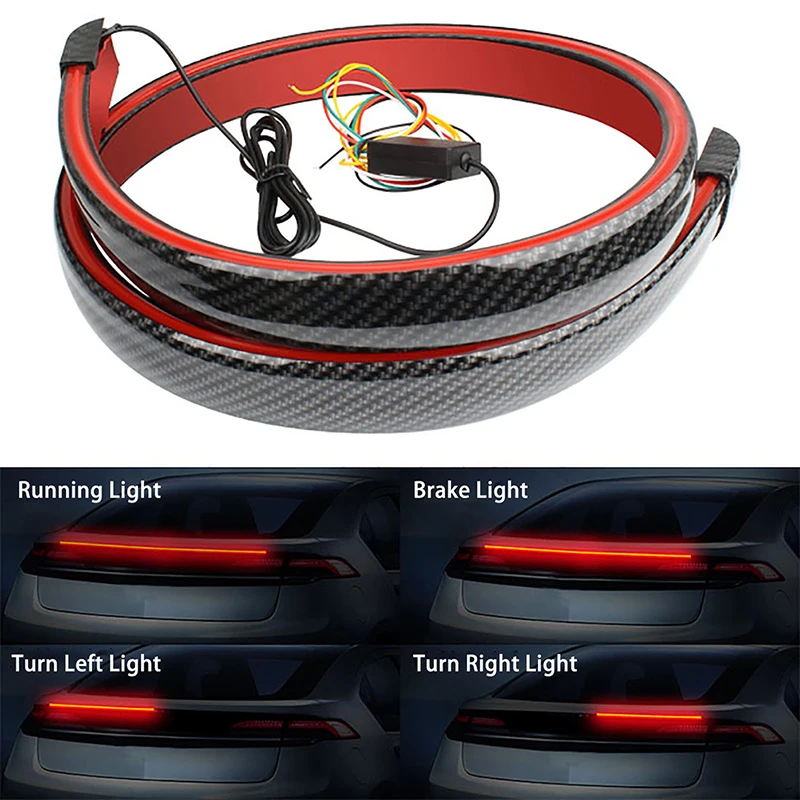 120cm Universal Carbon Multifunction Trunk Fiber Spoilers LED Light Strip 1.2M Car Exterior Rear Spoiler Turn Signal Brake Lamp
120cm Universal Carbon Multifunction Trunk Fiber Spoilers LED Light Strip 1.2M Car Exterior Rear Spoiler Turn Signal Brake Lamp