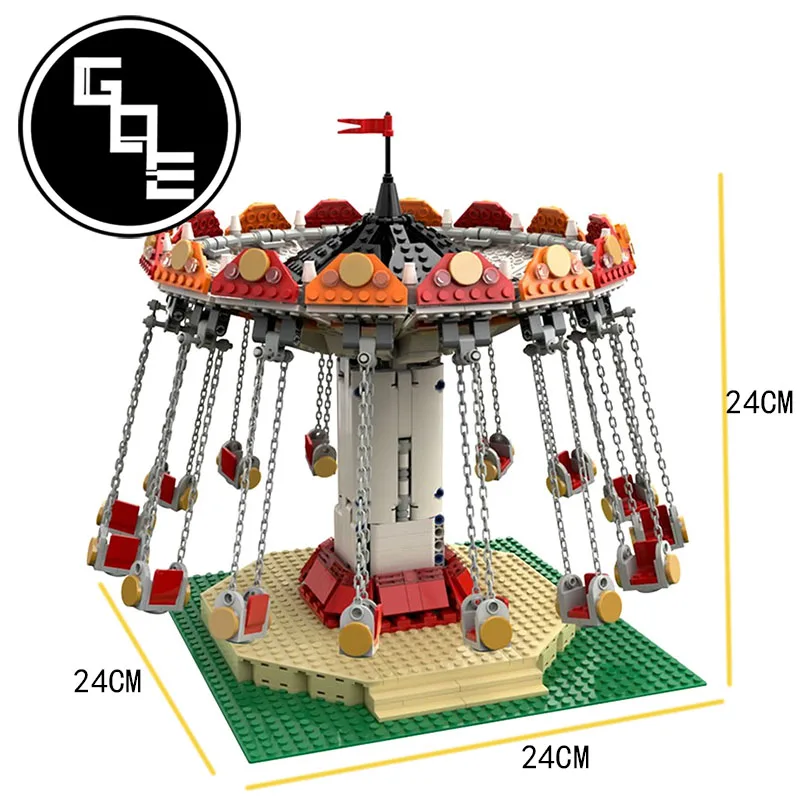 City Street View Amusement Park RC Swing Ride MOC-36035 Creative Ideal Building Blocks Bricks Stacking Toys Swings For Kids Gift
City Street View Amusement Park RC Swing Ride MOC-36035 Creative Ideal Building Blocks Bricks Stacking Toys Swings For Kids Gift