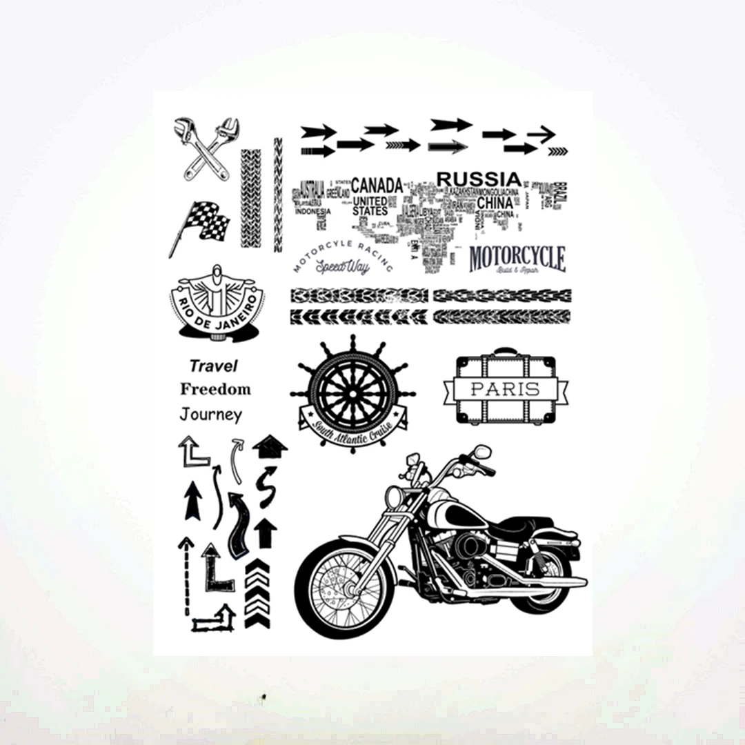 14x18CM Motorcycle Travel Transparent Seal Clear Stamps Silicone Seal Roller Stamps DIY Scrapbook Album / Card Production
14x18CM Motorcycle Travel Transparent Seal Clear Stamps Silicone Seal Roller Stamps DIY Scrapbook Album / Card Production