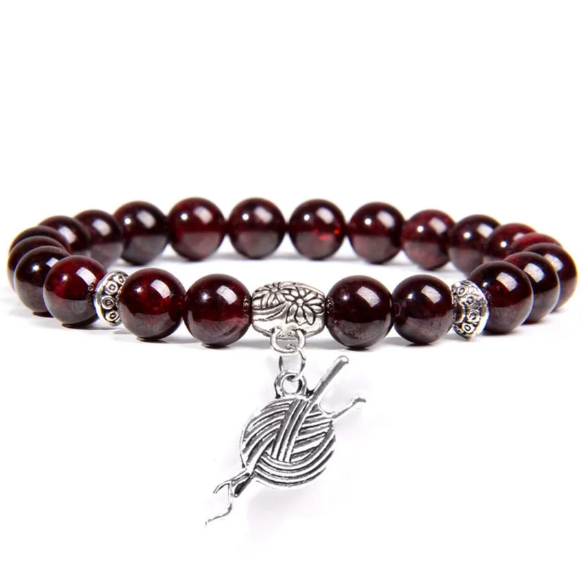 FYJS Unique Silver Plated Garnet Stone 8 mm Round Beads Stretchy Bracelet for Anniversary Gift Jewelry
FYJS Unique Silver Plated Garnet Stone 8 mm Round Beads Stretchy Bracelet for Anniversary Gift Jewelry