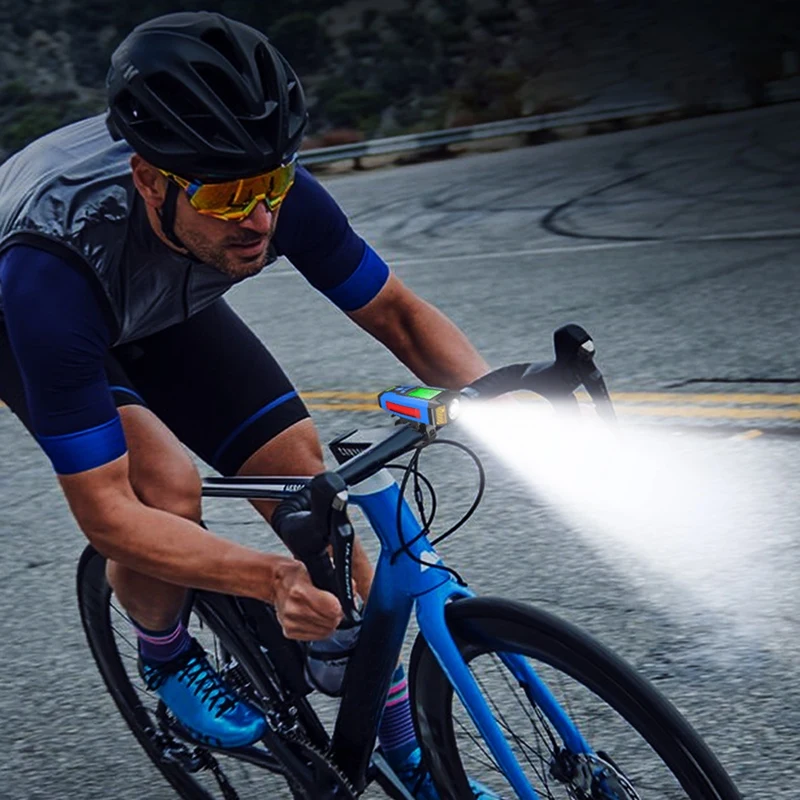 1200MAh Bicycle Front Light USB Rechargeable Waterproof Smart Headlight with Horn 300 Lumen Bike Light 130Db
1200MAh Bicycle Front Light USB Rechargeable Waterproof Smart Headlight with Horn 300 Lumen Bike Light 130Db