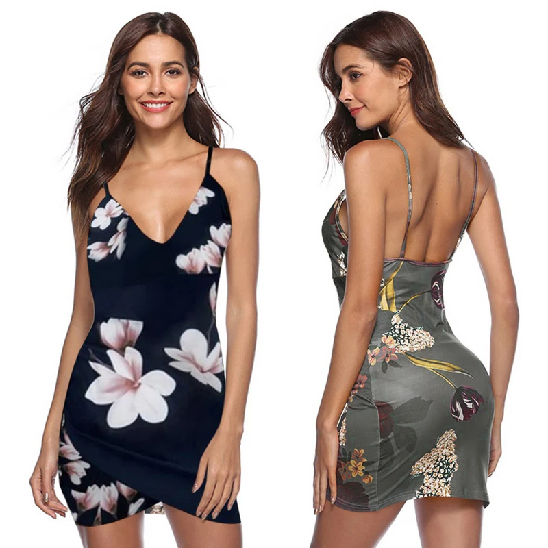 Summer Sexy Print Dress Women Print Sheath Bodycon Floral Boho Style Sling Dresses Female Mini Wrap Hip Dress Vestidos 2021 
Summer Sexy Print Dress Women Print Sheath Bodycon Floral Boho Style Sling Dresses Female Mini Wrap Hip Dress Vestidos 2021