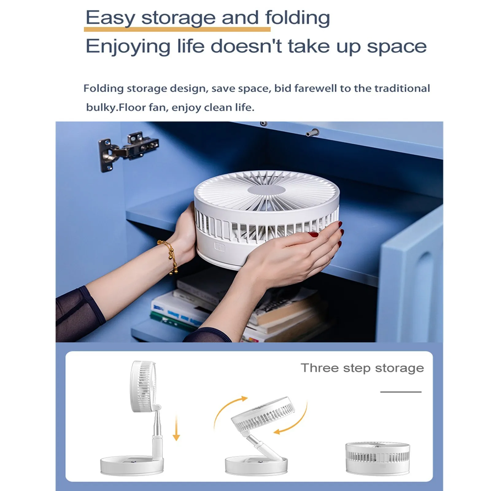 Portable Telescopic Folding 4-speed Wind Speed Adjustable Height Low Noise Smart Home Portable Desk Mini Fan Summer Cool
Portable Telescopic Folding 4-speed Wind Speed Adjustable Height Low Noise Smart Home Portable Desk Mini Fan Summer Cool
