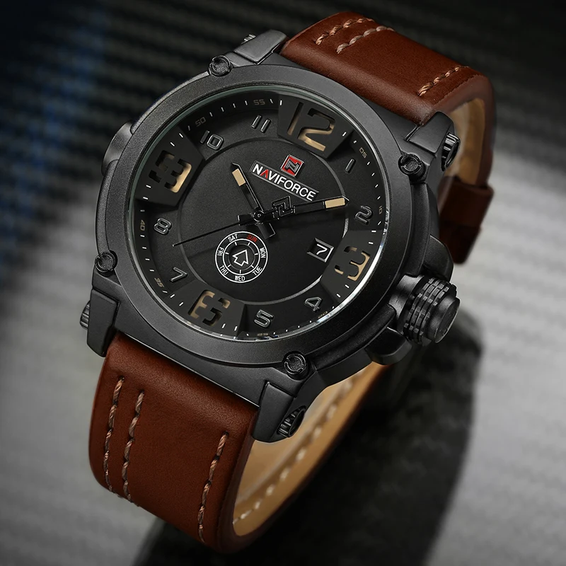 Mens Watches Top Luxury Brand Men Leather Watches Man Analog Quartz Clock Waterproof Sports Army Military Wrist Watch
Mens Watches Top Luxury Brand Men Leather Watches Man Analog Quartz Clock Waterproof Sports Army Military Wrist Watch