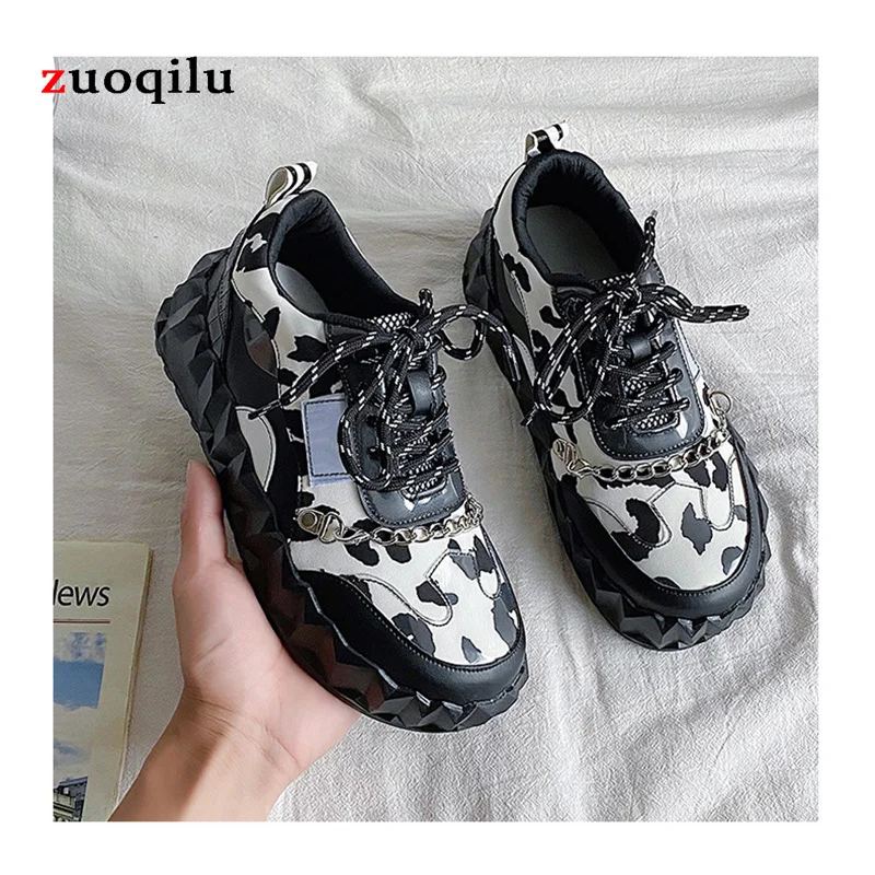 Cows thick-soled Four Seasons Casual Single Shoes Women 2021 New Student Fashion Sports Shoes Casual lace-up Women's Shoes
Cows thick-soled Four Seasons Casual Single Shoes Women 2021 New Student Fashion Sports Shoes Casual lace-up Women's Shoes