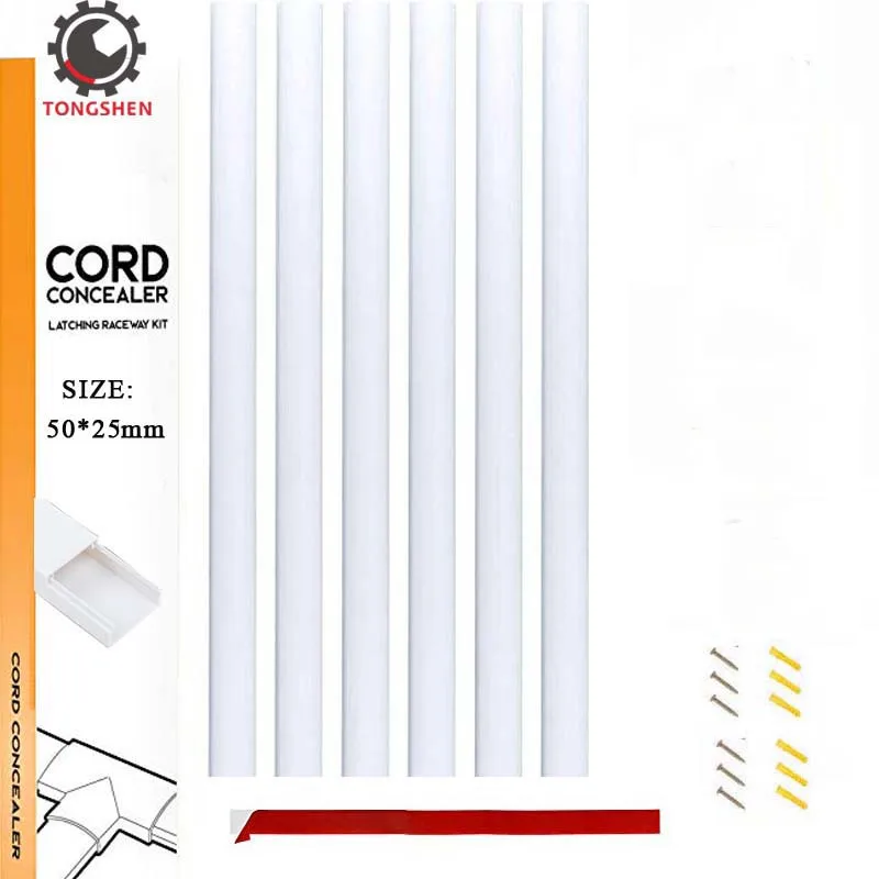 50x25mm PVC Electrical Channel For Cable Wire Cover On-Wall Raceway Kit Cable Concealer Cord Cover Wire Hider Cable Trunking
50x25mm PVC Electrical Channel For Cable Wire Cover On-Wall Raceway Kit Cable Concealer Cord Cover Wire Hider Cable Trunking