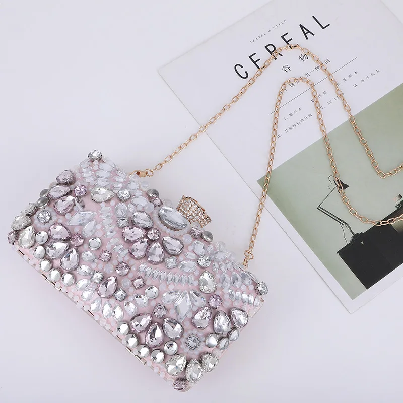 Beaded Diamonds Women Evening Bags Flower Metal Golden Clutch Chain Shoulder Handbags One Side Rhinestones Party Purse
Beaded Diamonds Women Evening Bags Flower Metal Golden Clutch Chain Shoulder Handbags One Side Rhinestones Party Purse