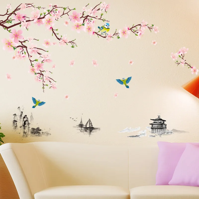 Chinese style Wall Stickers Plum flower Wall Decals for Bedroom Living room Removable Vinyl Sticker Plants Murals Home Decor
Chinese style Wall Stickers Plum flower Wall Decals for Bedroom Living room Removable Vinyl Sticker Plants Murals Home Decor