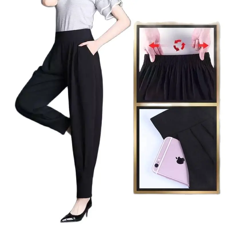 Plus Size Female Baggy Harem Spring Summer High Waist Womens Work Trousers Female Bloomers Ladies Wide Leg Pocket Loose Pants
Plus Size Female Baggy Harem Spring Summer High Waist Womens Work Trousers Female Bloomers Ladies Wide Leg Pocket Loose Pants