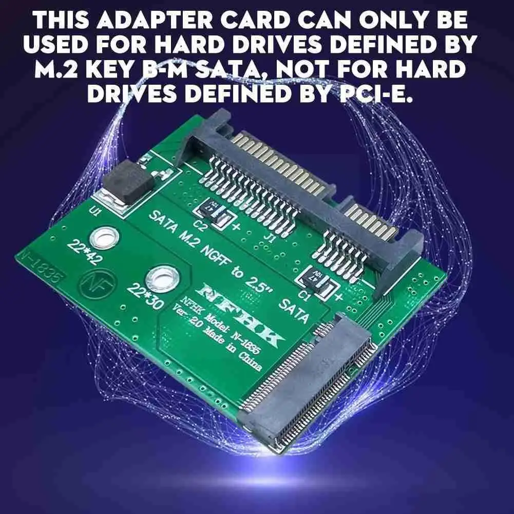M.2 NGFF B Key Socket 2242 SSD To 2.5inch SATA 3 Drive IM Card Adapter Card State Converter Drives Adapter For SSD T9G3
M.2 NGFF B Key Socket 2242 SSD To 2.5inch SATA 3 Drive IM Card Adapter Card State Converter Drives Adapter For SSD T9G3