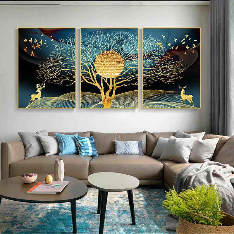 Abstract Tree Bird Deer Landscape Posters and Prints Golden Moon Canvas Painting Living Room Home Wall Art Decoration Pictures
Abstract Tree Bird Deer Landscape Posters and Prints Golden Moon Canvas Painting Living Room Home Wall Art Decoration Pictures