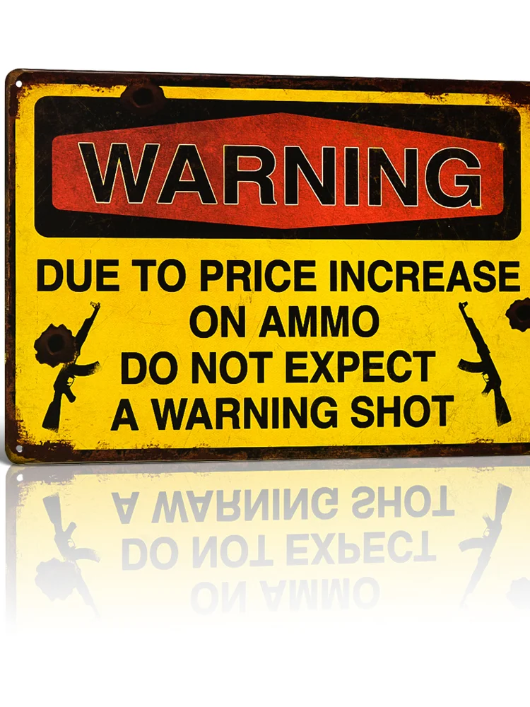 Warning Shot Tin Sign Funny personality Bar pub Rustic Wall Plaque Garage Wall Decoration Metal Art Poster
Warning Shot Tin Sign Funny personality Bar pub Rustic Wall Plaque Garage Wall Decoration Metal Art Poster