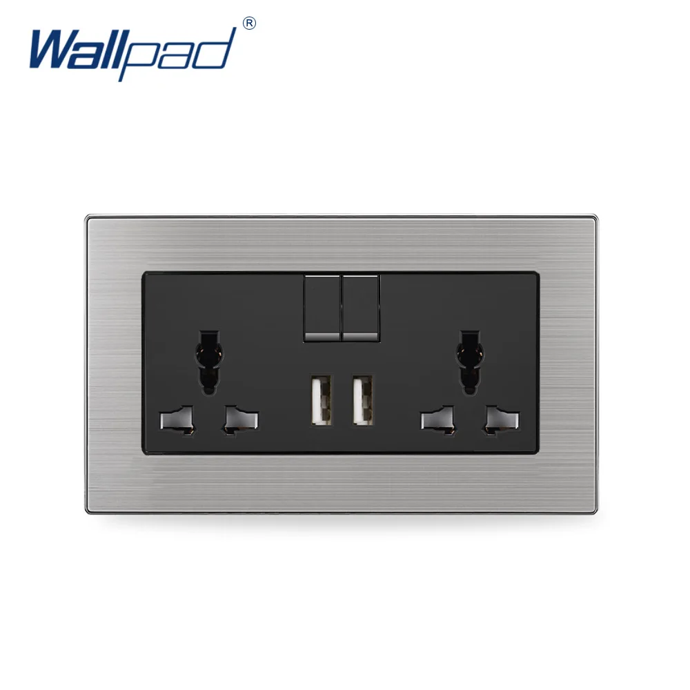 Горячая Распродажа 2 Gang 6 Pin Универсальная Розетка с 2 USB зарядным устройством Wallpad Роскошные настенные выключатели и розетки 110 ~ 250 В переменного тока
Горячая Распродажа 2 Gang 6 Pin Универсальная Розетка с 2 USB зарядным устройством Wallpad Роскошные настенные выключатели и розетки 110 ~ 250 В переменного тока