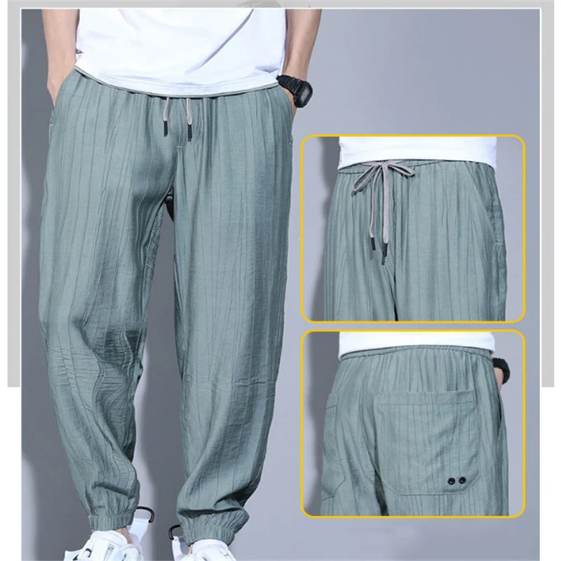 2021 Summer Fashion Ice Silk Ultra-thin Casual Pants Loose Outdoor Comfort Elastic Waist Sport Trousers Pantalones De Hombre
2021 Summer Fashion Ice Silk Ultra-thin Casual Pants Loose Outdoor Comfort Elastic Waist Sport Trousers Pantalones De Hombre