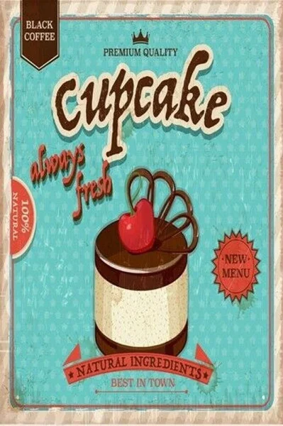 Vintage Homemade Cupcake Always Fresh Metal Tin Sign 8x12 Inch Retro Home Kitchen Cafe Shop Wall Decor Poster New
Vintage Homemade Cupcake Always Fresh Metal Tin Sign 8x12 Inch Retro Home Kitchen Cafe Shop Wall Decor Poster New