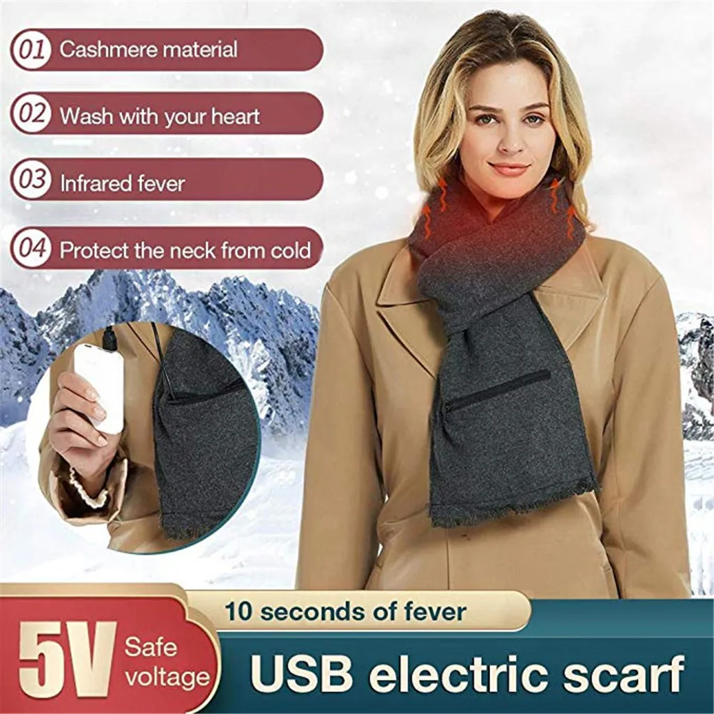 Unisex USB Electric Winter Warm Scarf Heating Washable USB Fever Solid Color Cotton Scarf Warm Neck Scarf
Unisex USB Electric Winter Warm Scarf Heating Washable USB Fever Solid Color Cotton Scarf Warm Neck Scarf